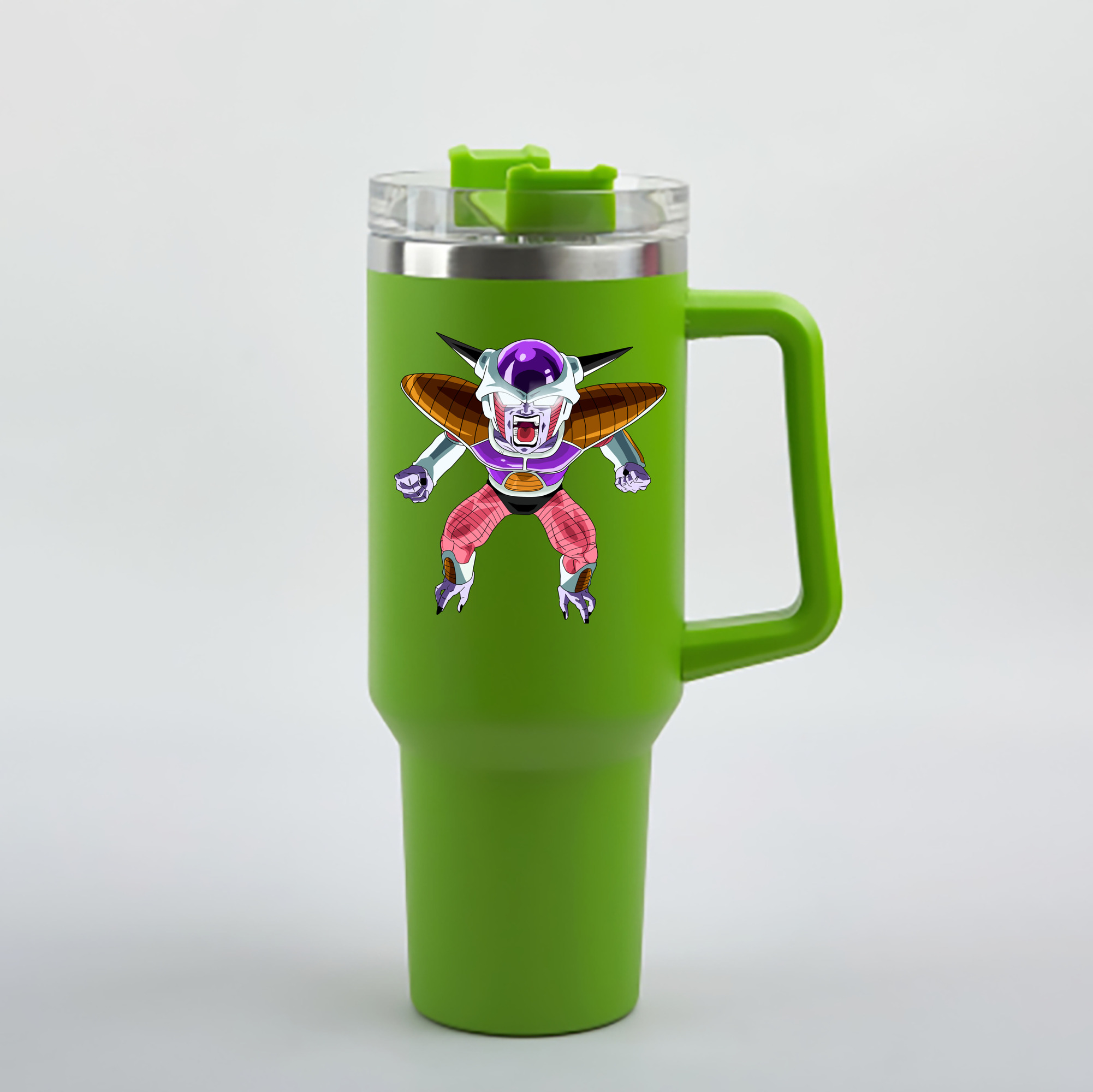 （画像用） ドラゴンボール フリーザ DRAGON BALL Frieza 1200mL車用タンブラー - クリスタルステッカー（プラスチックストロー付き）